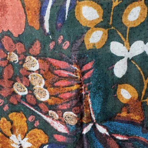 Anthropologie Maeve Floral Peasant Boho Blouse XS Square Neck EUC - Picture 11 of 13
